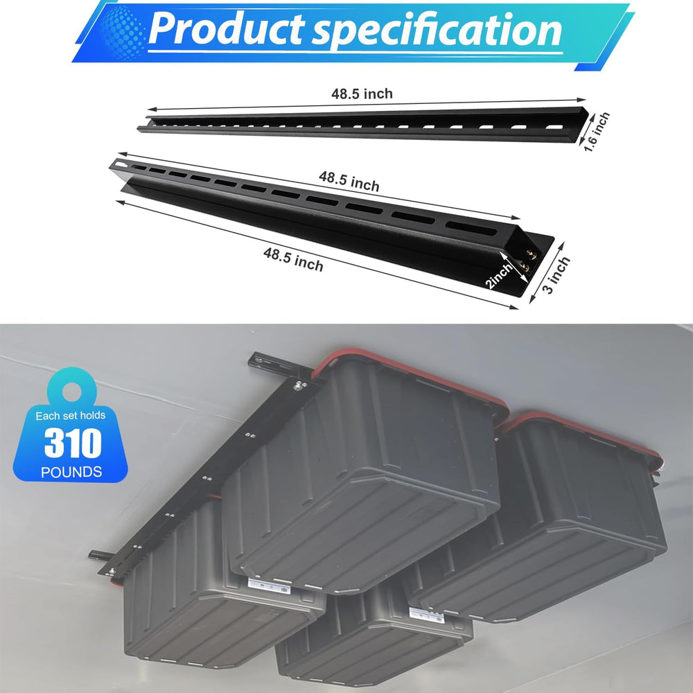Overhead Garage Storage Rack, Adjustable Ceiling Storage Rack