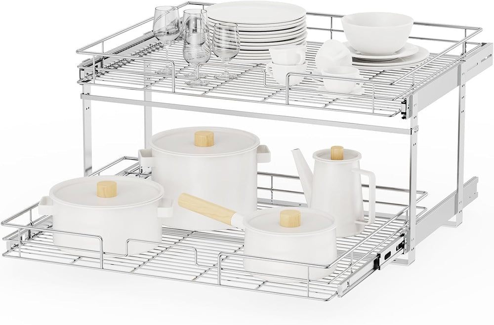 ROOMTEC Individual Pull Out Cabinet Organizer (25½"W x 21½"D), 2 Ti...