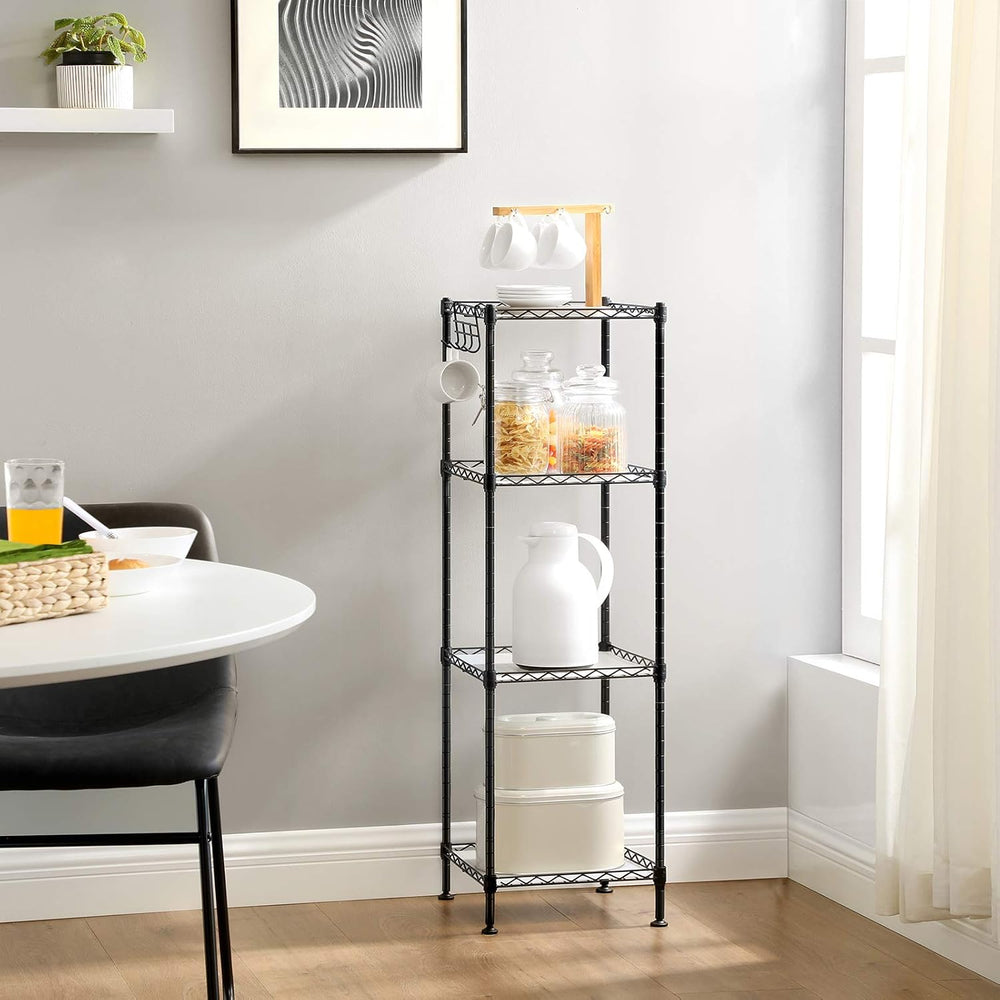 SONGMICS 4-Tier Bathroom Shelf, Storage Rack for Small Space