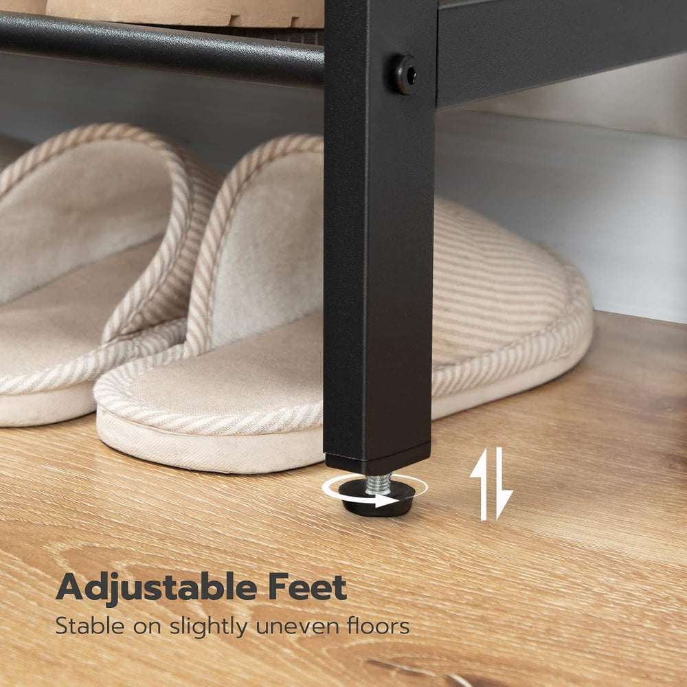 HOOBRO Shoe Rack for Entryway, 4-Tier Shoe Organizer with Adjustable Mesh She...