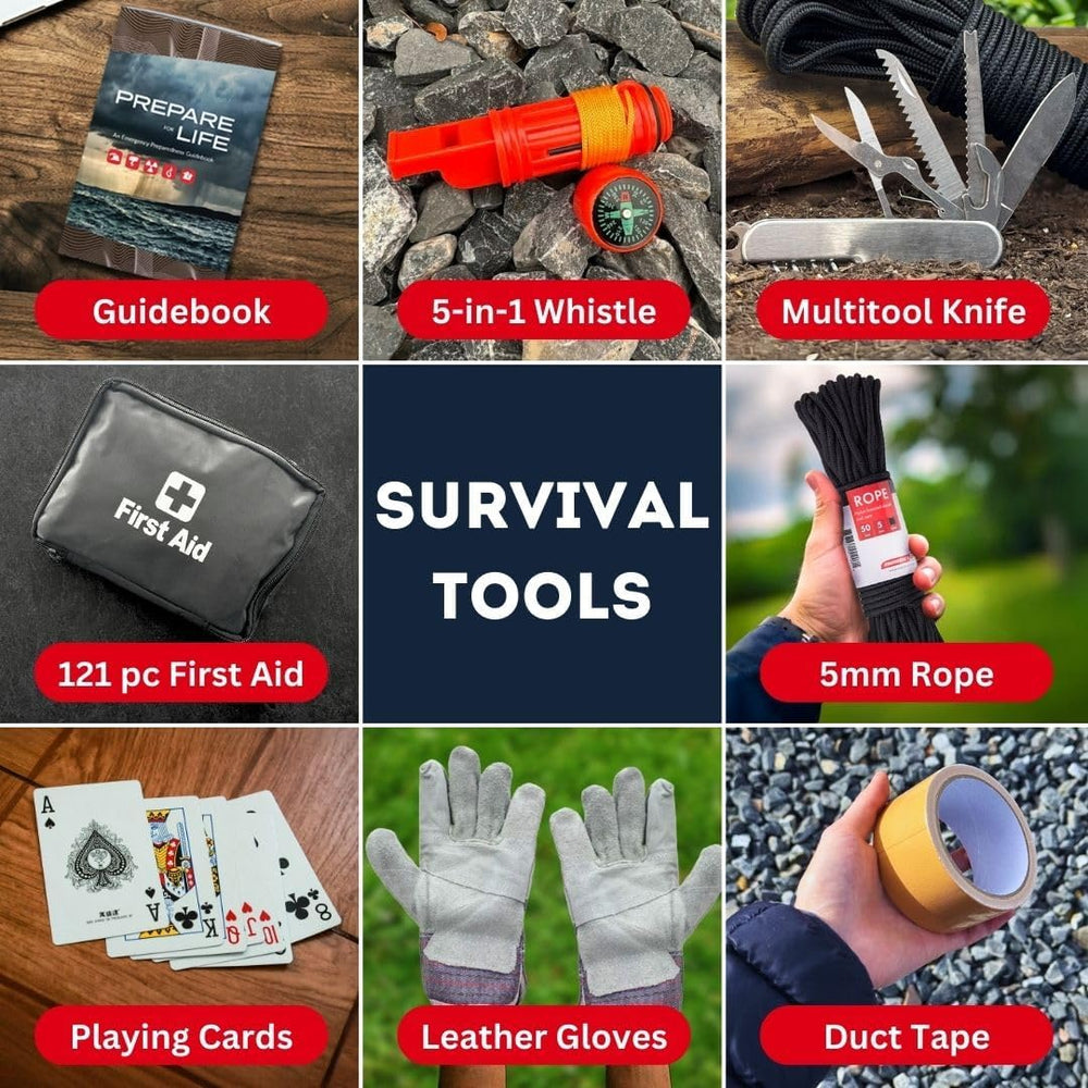 Urban Survival Bug-Out Bag/Go Bag and Disaster Survival Supplies for up to 6 ...