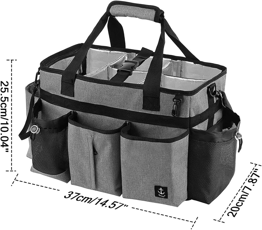 Large Cleaning Caddy Bag Built-in hard plastic sheet Aluminum foil lining
