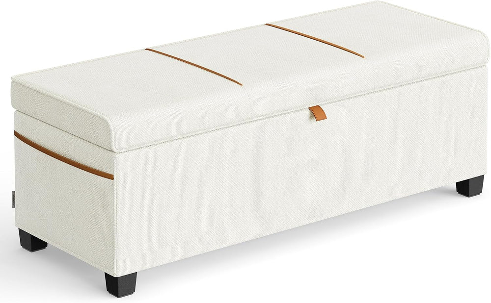 SONGMICS Storage Ottoman Bench, Storage Chest, 15.7 x 43.3 x 15.7 Inches