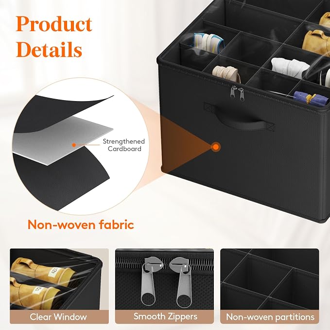 Lifewit Shoe Storage Organizer for Closet Fits 12-16 Pairs, Fabric Large Shoe...