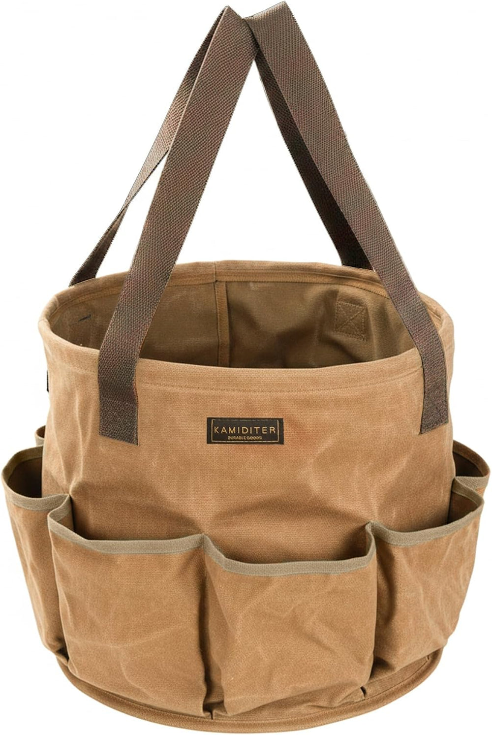 Large Capacity Collapsible 8-Gal (30L) Tool Bag with Handles, Round Gusset Or...