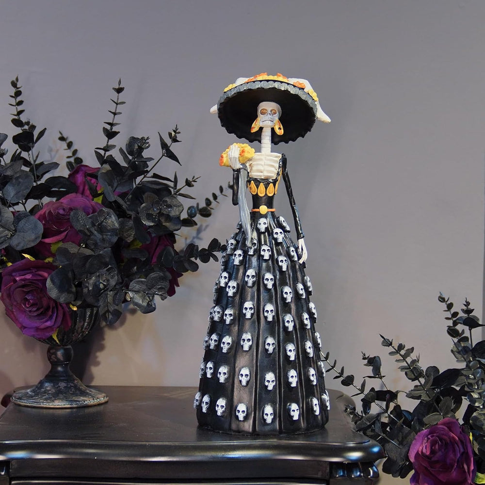 Newman House Studio Halloween Decorations - Mexico Catrina Skeleton Lady