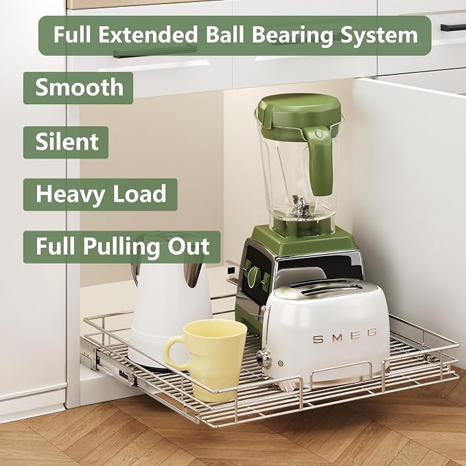LOVMOR Pull Out Cabinet Organizer 31½" W x 21½" D, Kitchen Cabinet ...