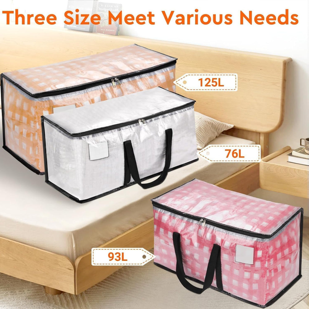 BlissTotes Moving Bags, 93L 8-Pack Storage Bags, Moving Boxes