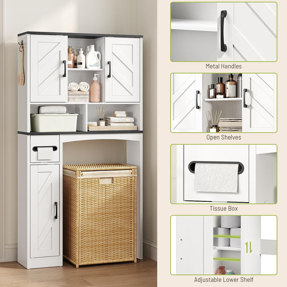 Over The Toilet Storage Cabinet with Barn Door