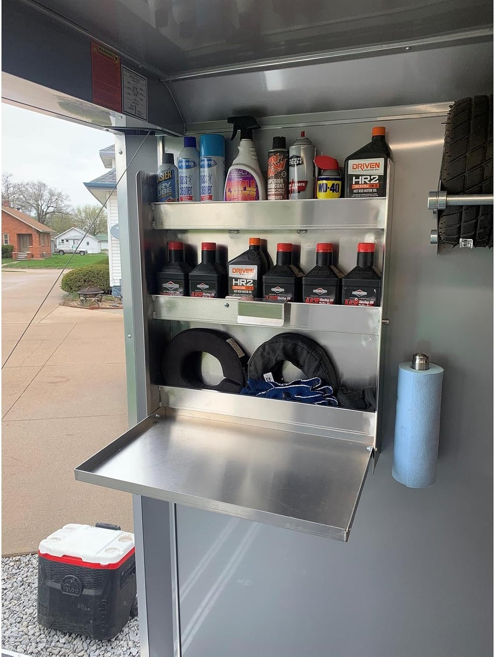 Universal Trailer and Garage Organizer Kit, Aluminum Storage Cabinet