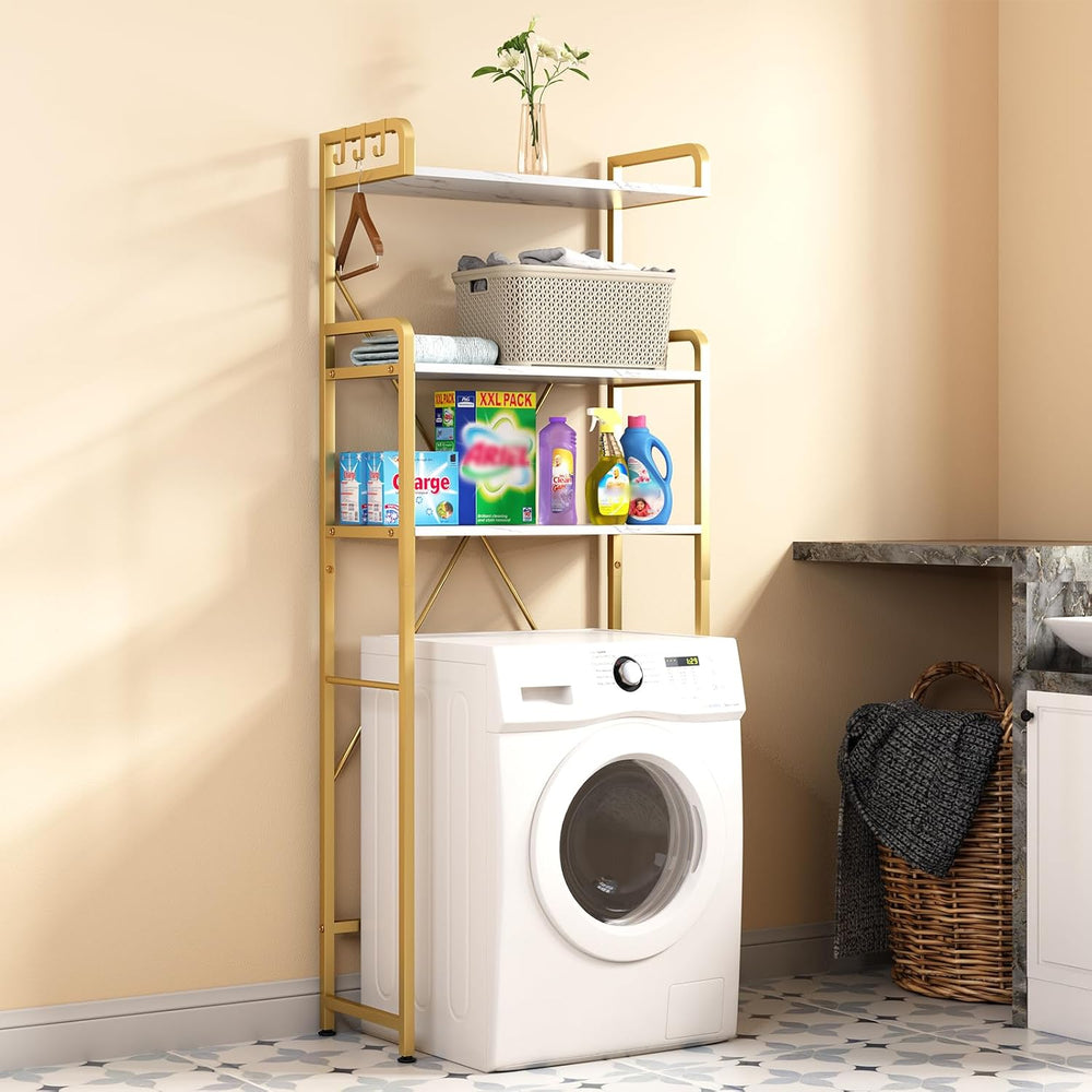 Over The Toilet Storage Rack with 3-Tier Shelves, Space Saver Toilet Shelf, L...