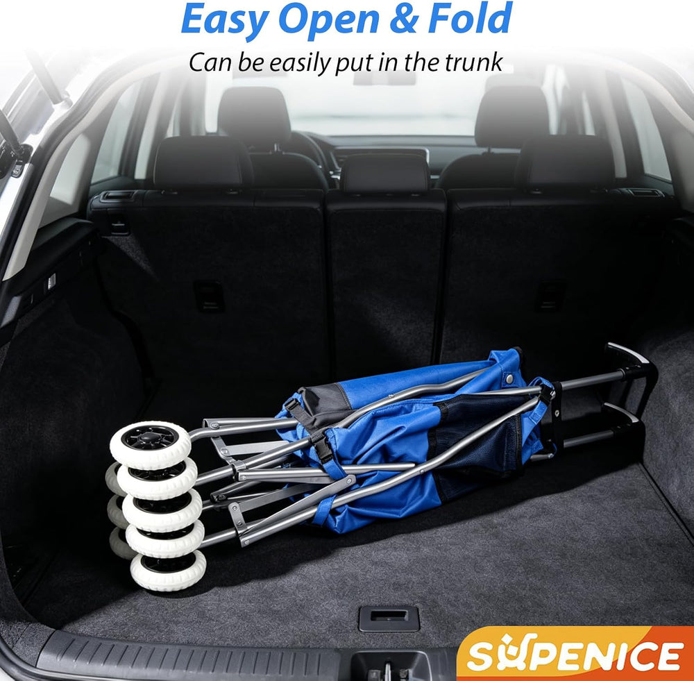 Folding Shopping Cart for Groceries Utility Cart with Cover