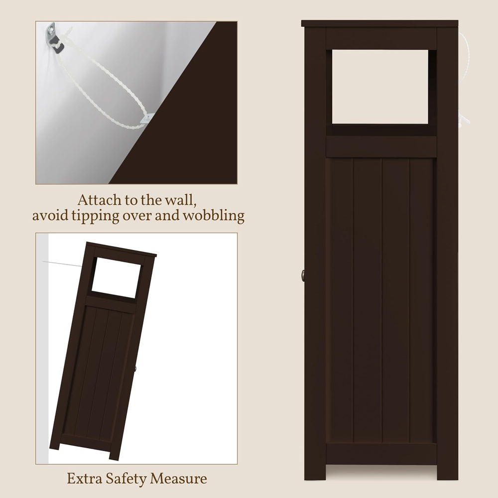 Yaheetech Freestanding Bathroom Storage Cabinet with 3 Drawers, Espresso