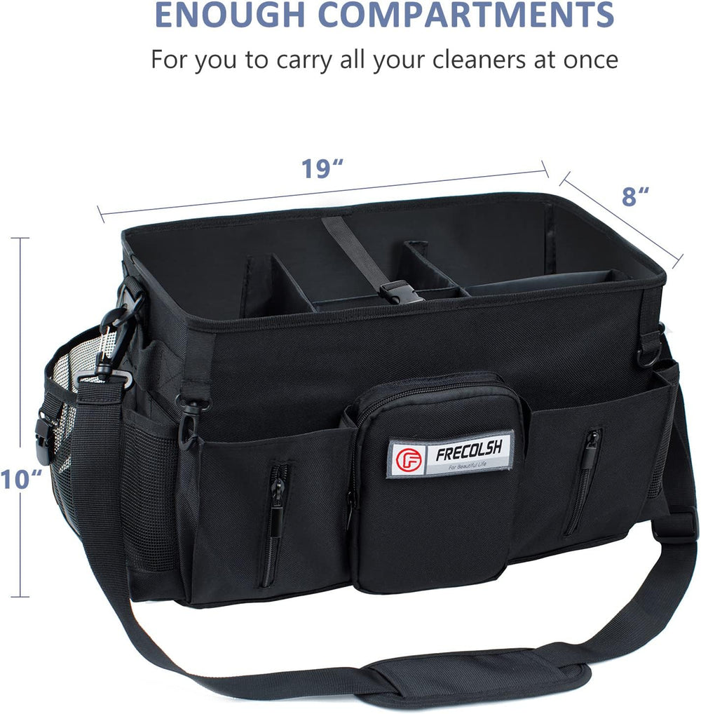 Cleaning Caddy for Cleaning Supplies,Large Cleaning Bag with Shoulder Strap