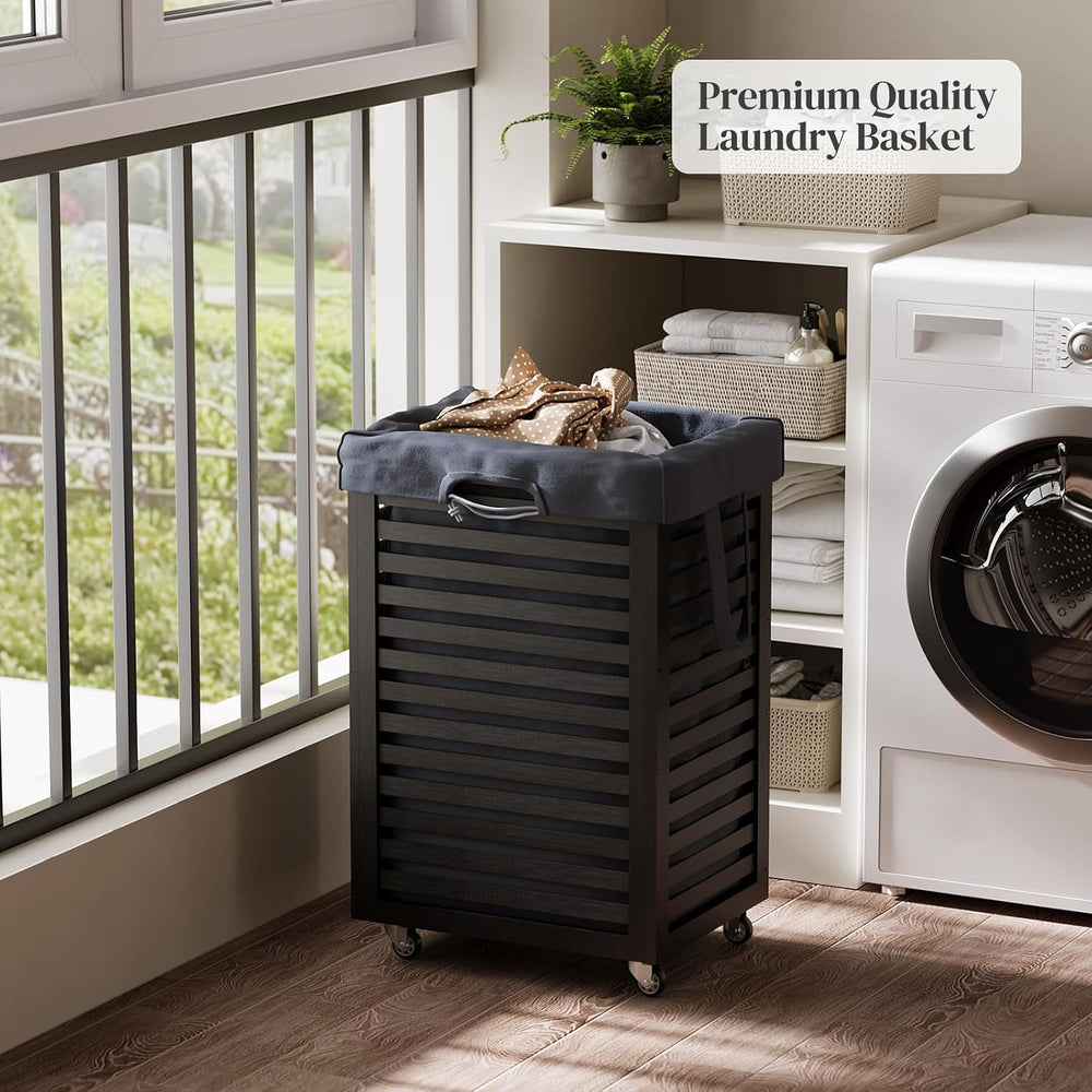 Laundry Hamper bamboo wood Laundry Clothes Laundry Hamper Clothes Storage