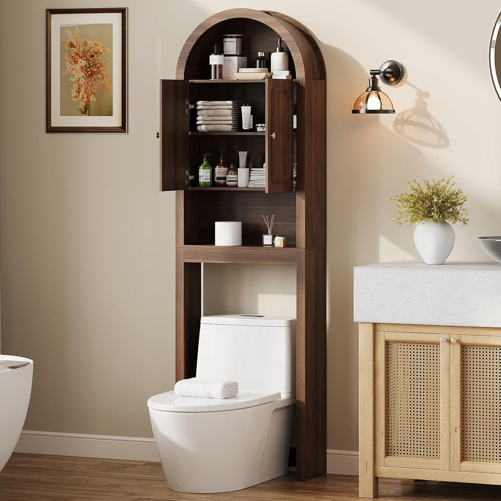 Arched Over the Toilet Storage Cabinet, Freestanding Bathroom Organizer