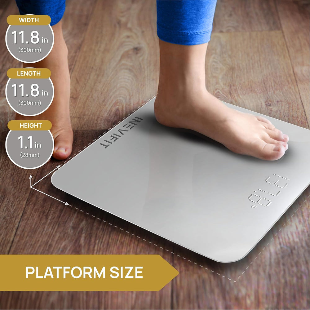 INEVIFIT Premium Bathroom Scale, Highly Accurate Digital Bathroom Body Scale,...