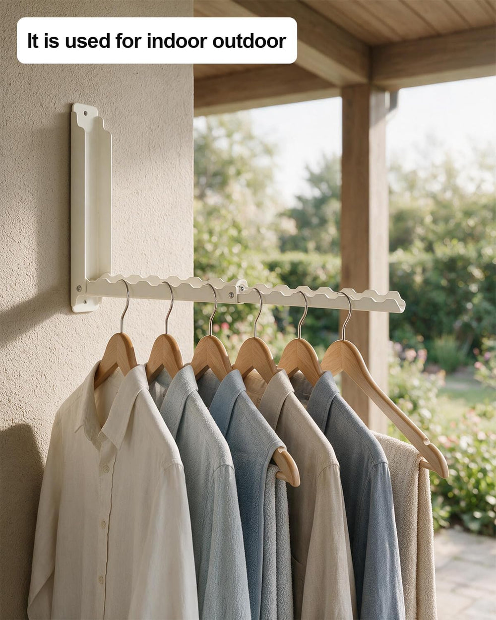 Folding Clothes Drying Rack Wall Mounted for Laundry 2 Pack