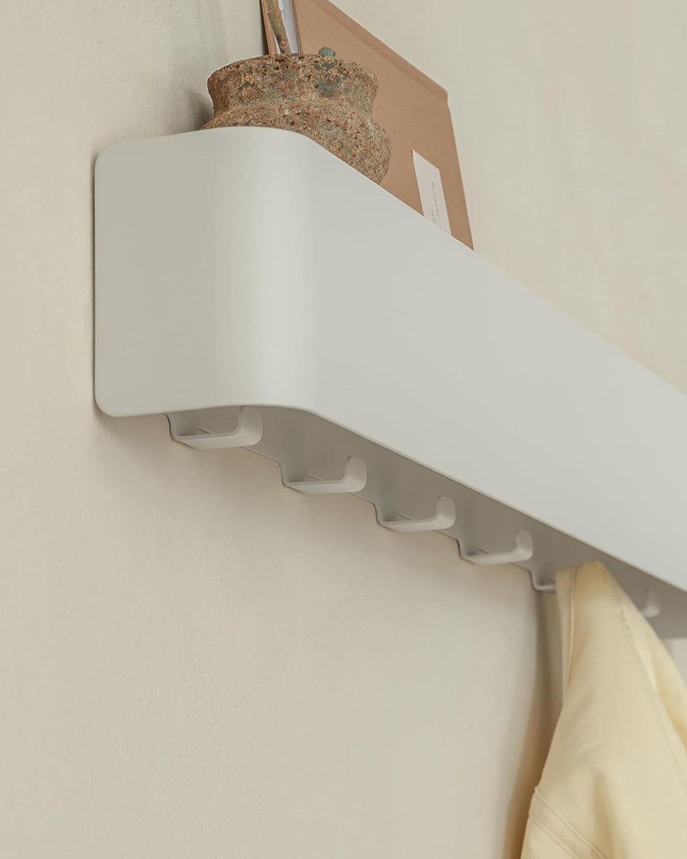 Kazai. Coat Rack Wall Mount with Shelf 'Tone' | Modern Design Coat Ha...