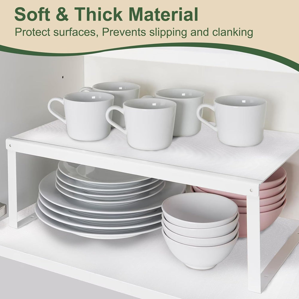 Practical White Shelf Liners for Kitchen Cabinets Non-Slip 18" x30FT