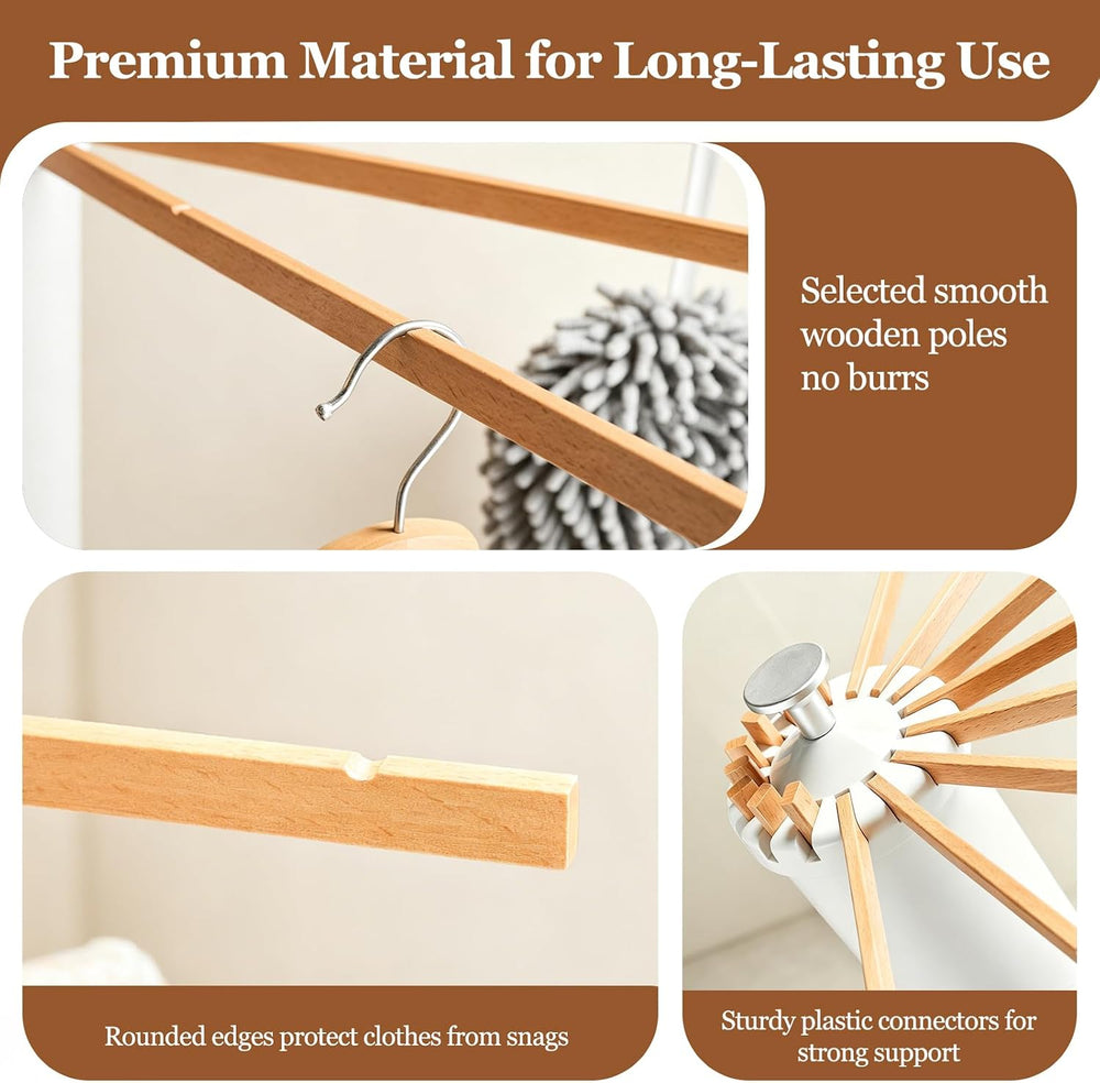Clothes Drying Rack Tripod, Floor‑Mounted Garment Rack, Portable Drying
