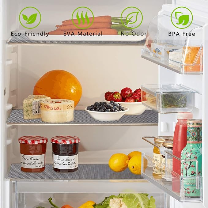 Kitchen Shelf Liner Drawer Liners, Non-Adhesive Refrigerator Liners Waterproof