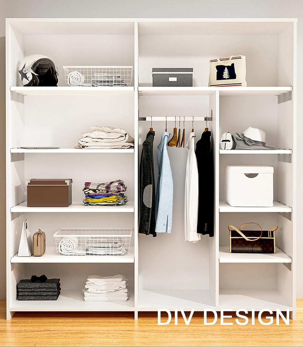 Expandable Closet Shelves, Adjustable Metal Closet Organizers and Storage She...
