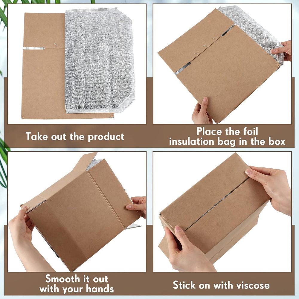 Nuanchu 20 Pieces Insulated Shipping Boxes, 9" x 5" x 6" Doubl...