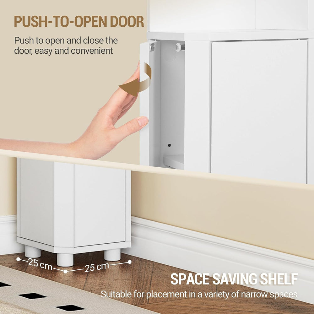 Hzuaneri Corner Cabinet, Small Bathroom Corner Cabinet with Doors