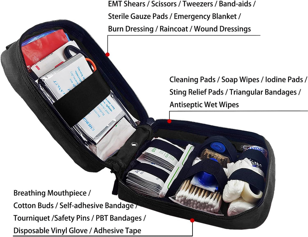 Carlebben EMT Pouch MOLLE Ifak Pouch Tactical MOLLE Medical First Aid Kit Uti...