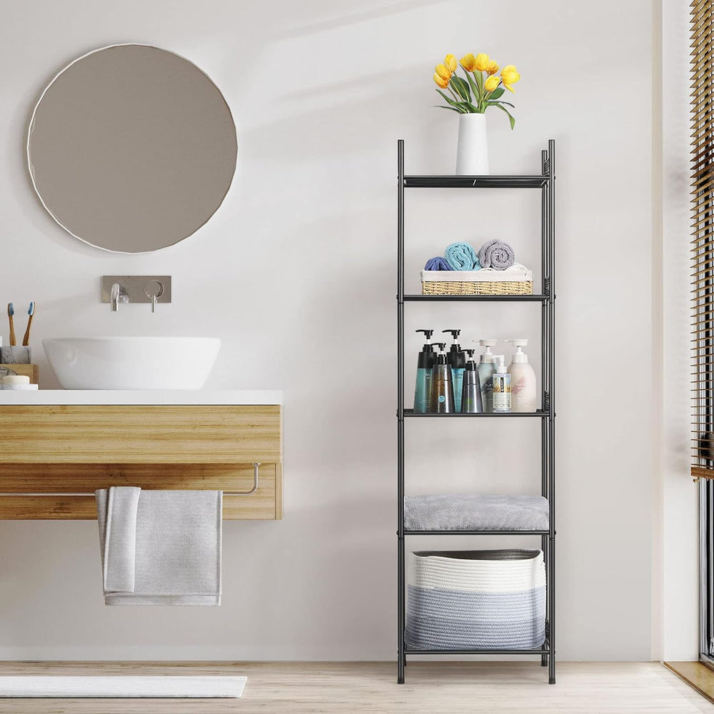 Nandae 5-Tier Bathroom Storage Shelf, Heavy Duty Wire Shelving Unit Free Stan...