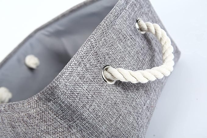 Storage Basket Fabric Sturdy Canvas Storage Bins Organizer