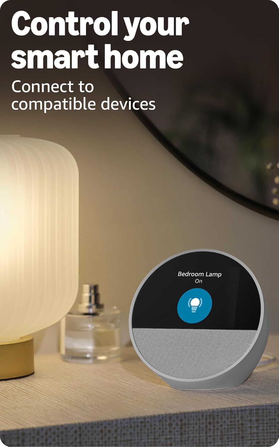 Amazon Echo Spot (newest model), Great for nightstands, offices and kitchens,...