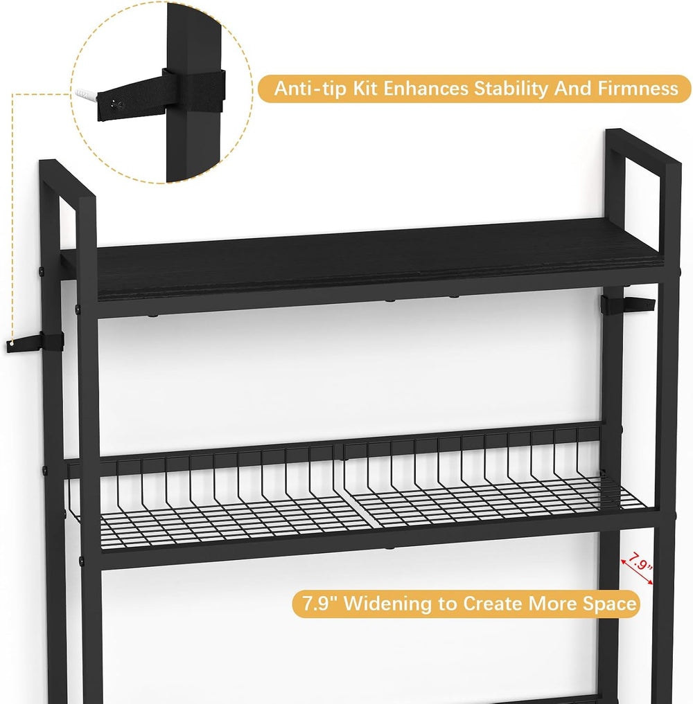 Over The Toilet Storage Rack 3 Tier Bathroom Organizer Black