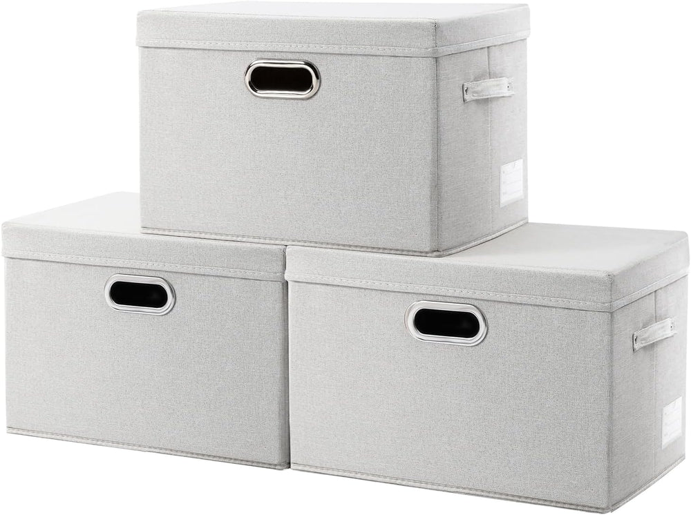 PRANDOM Large Collapsible Storage Bins (3-Pack)