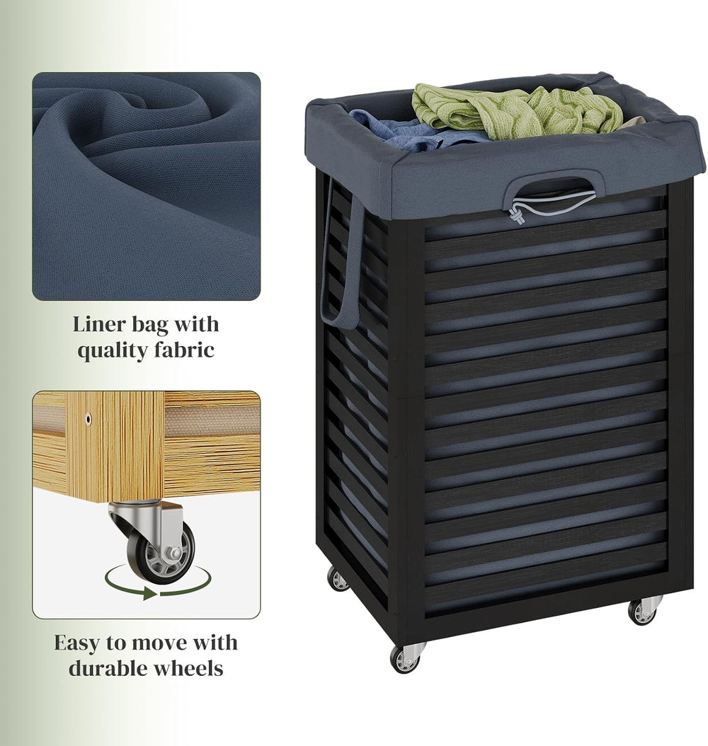 Laundry Hamper bamboo wood Laundry Clothes Laundry Hamper Clothes Storage