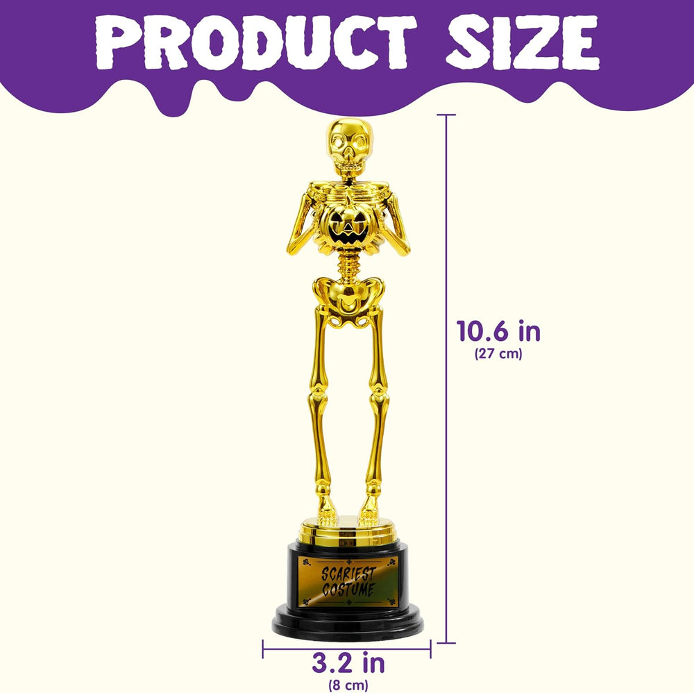 JOYIN 6 PCS Halloween Trophy Awards Best Costume Skeleton 10.6×3.2” for Hallo...