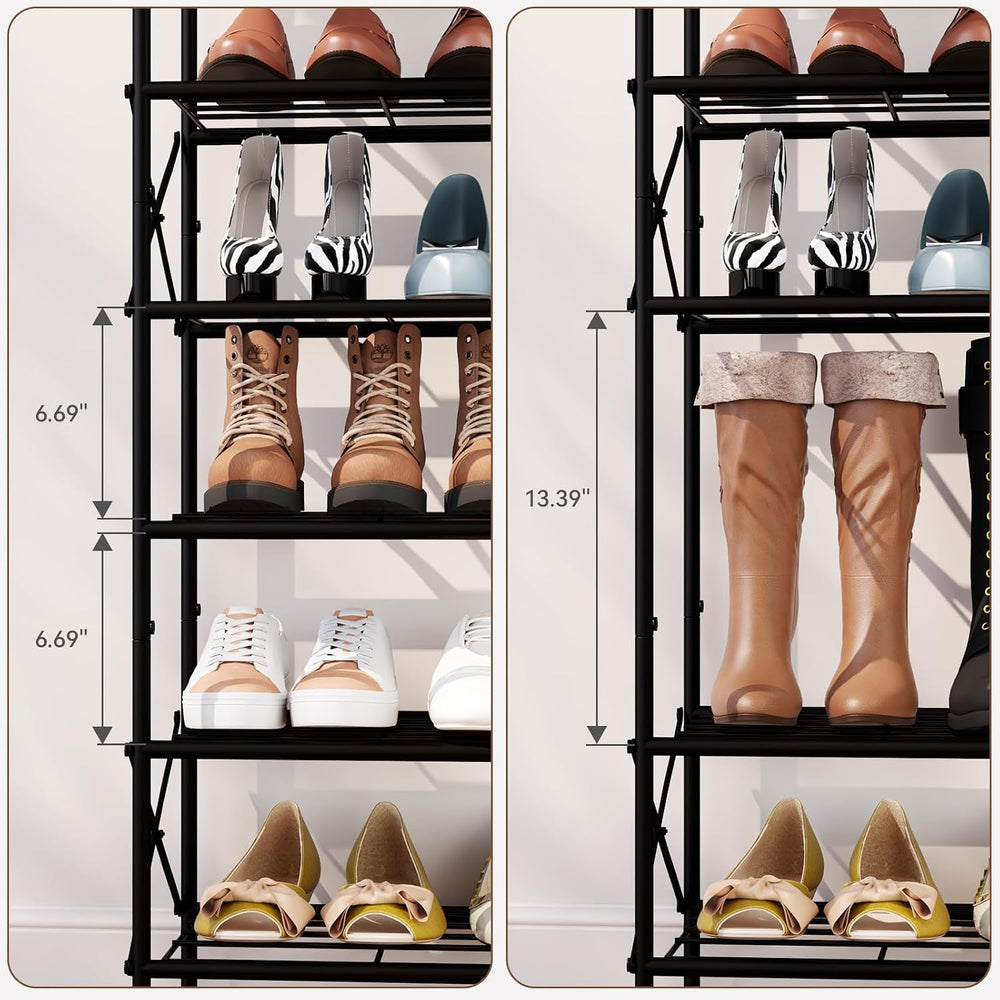 IBUYKE 10 Tier Shoe Rack, Large Capacity Shoe Storage Organizer for 40 Pairs ...
