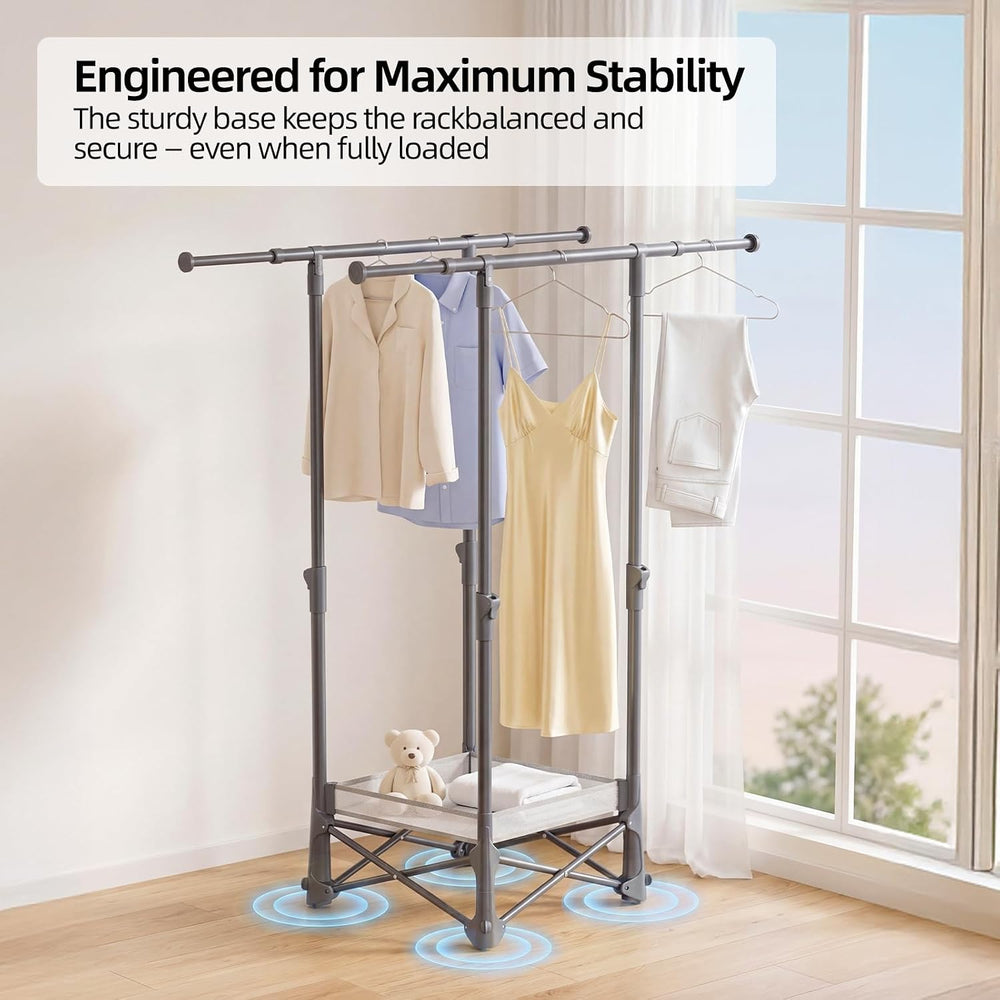 BIREN Foldable Clothes Drying Rack with Drying Net Portable Clothes Rack with...