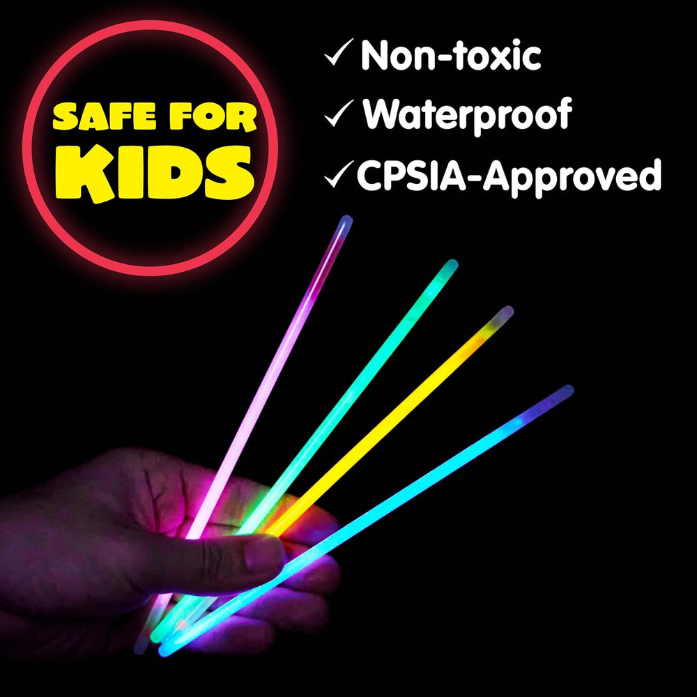 JOYIN 300 Pcs 8" Glow Sticks Bulk Party Pack, Neon Glow in the Dark Part...
