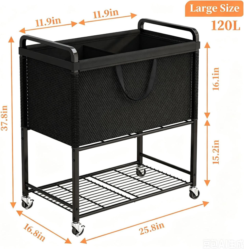 Laundry Hamper cart with wheels:
