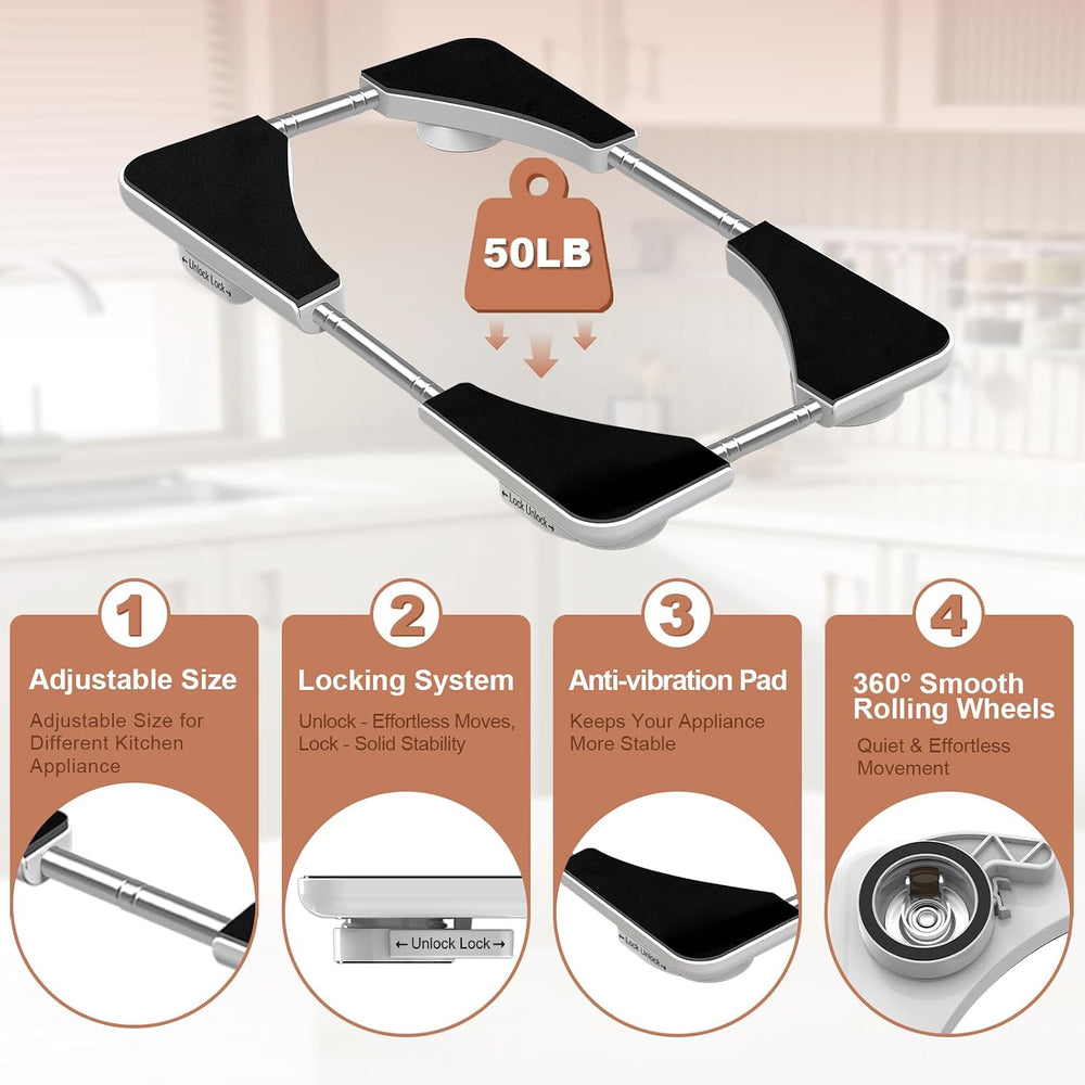 Adjustable Appliance Slider Tray - Expandable 6" x 11"- 11" x ...