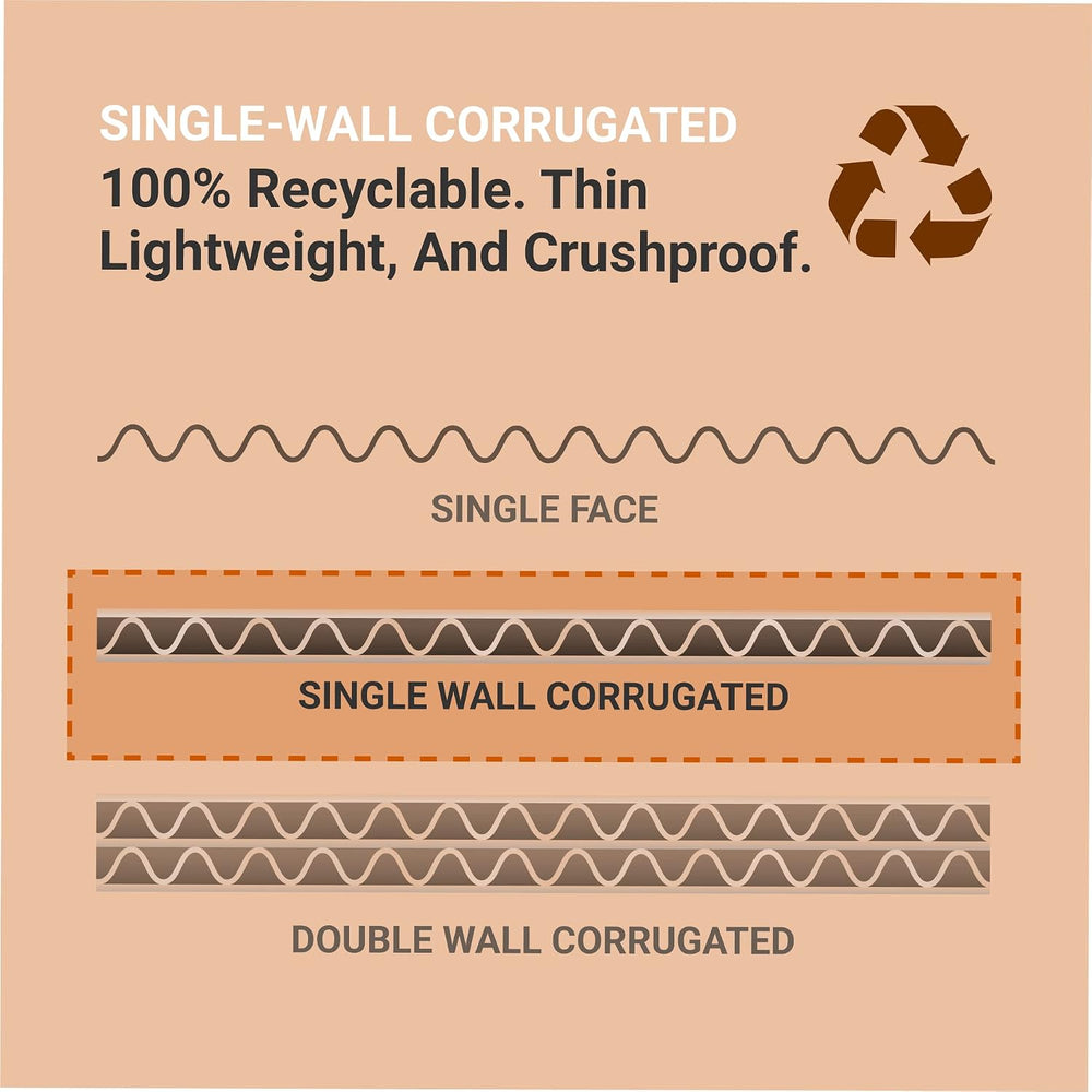 AVIDITI Small Shipping Boxes, 50-Pack | Foldable Corrugated Cardboard Crush-P...