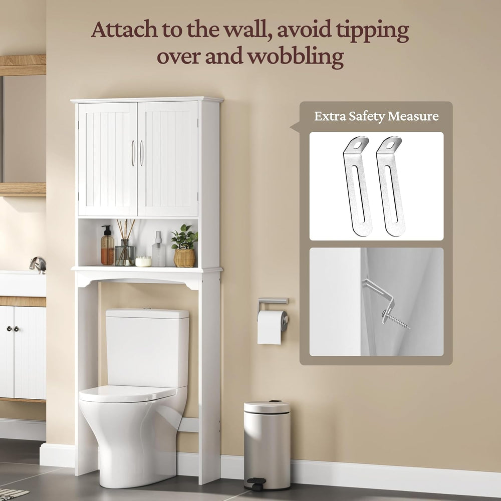 Yaheetech Over the Toilet Storage Cabinet, Bathroom Organizer, White