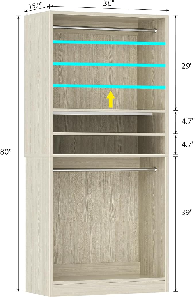 Unikito 3FT Freestanding Closet System
