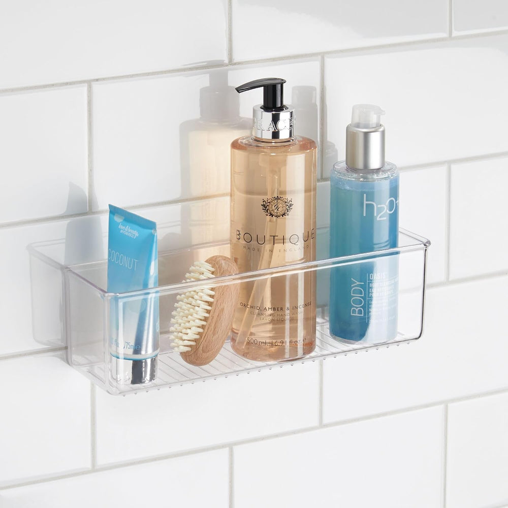 iDesign Adhesive Organizer Bin, Set of 4, Clear