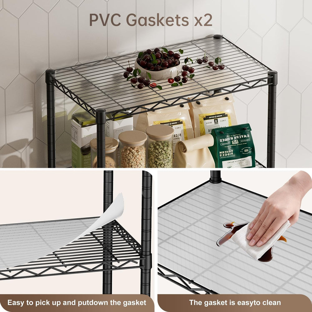 Shelves Storage Shelf Wire Closet Bathroom Organizers Metal Pantry