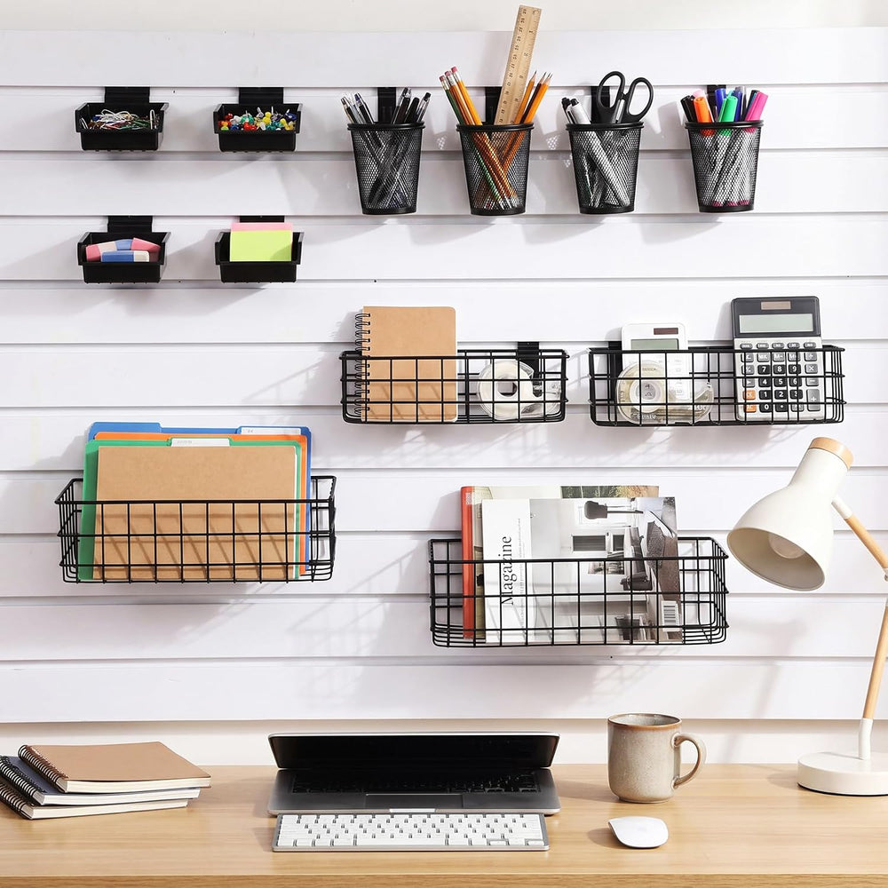 Wesiti 12 Pack Slatwall Accessories Set Metal Pegboard Hanging Storage