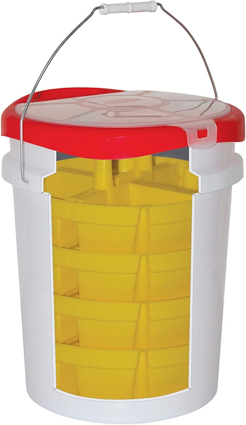 AWP Exterior Hanging Bucket Tool Organizer | 51 Pocket Water-Resistant Bucket...