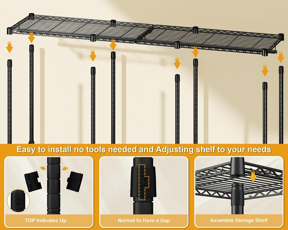 ULIFHOME E14 Pro Heavy Duty Clothes Rack,Freestanding Clothing Racks for Hang...